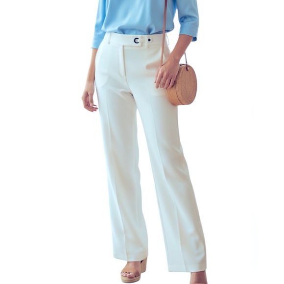 Kasper white Lily pants size 10 - Picture 1 of 10